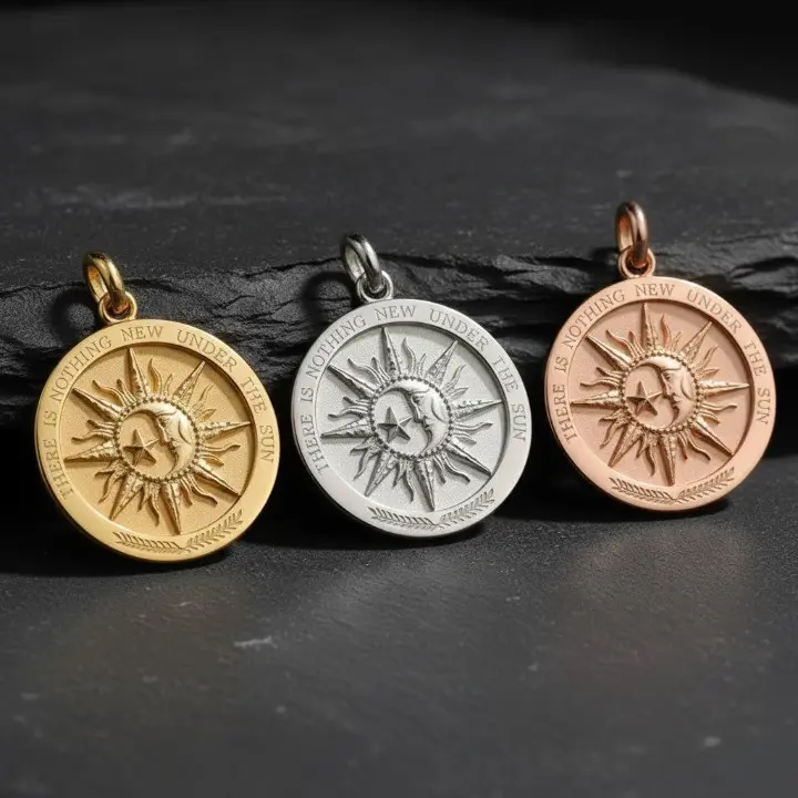 Celestial Radiance Talisman: "Nothing New Under the Sun" S925 Sterling Silver Amulet